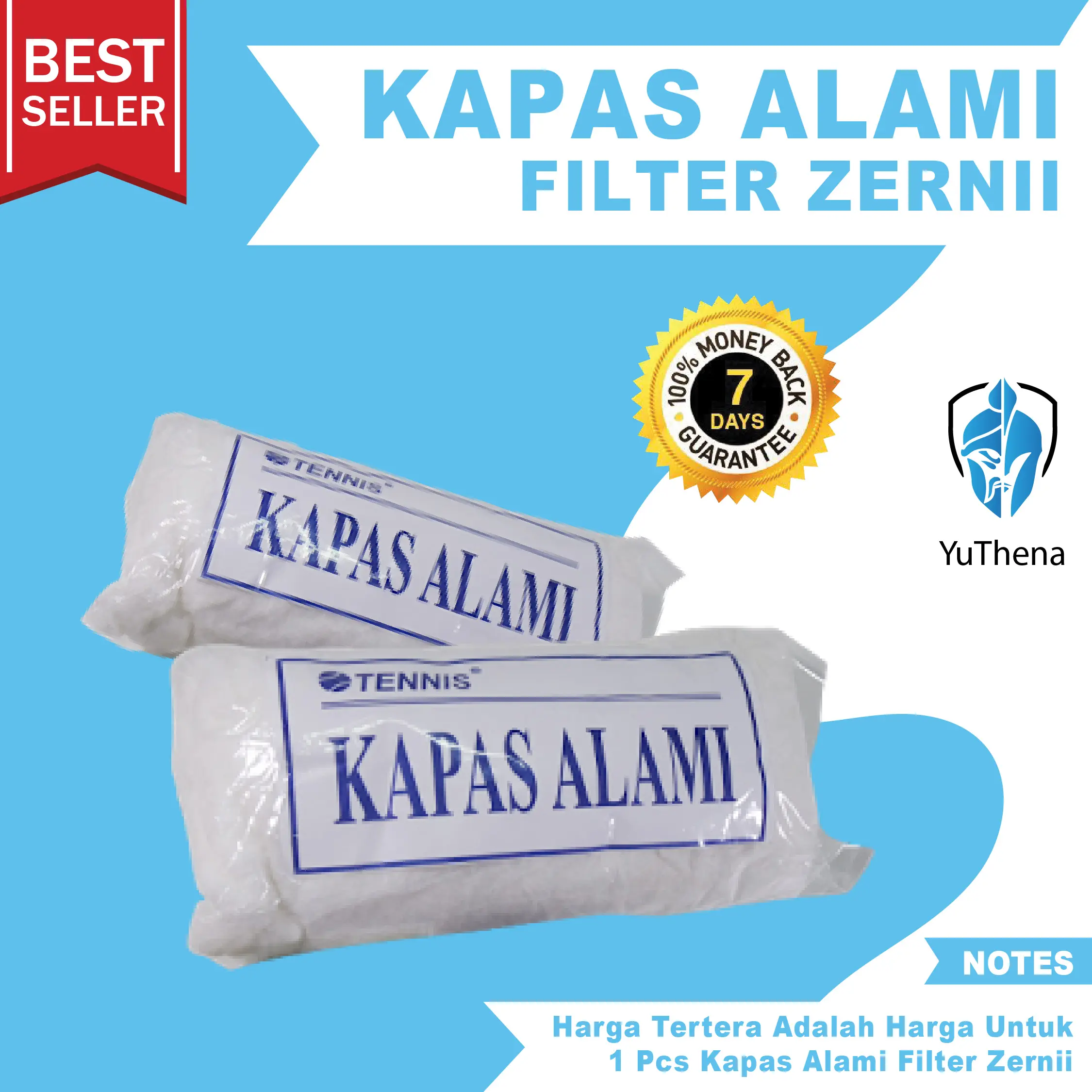 Kapas Alami Filter Saringan Air Zerni Zernii