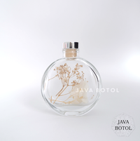 Gambar Botol Reed Diffuser Round Flat Clear - 80 mL - Silver dari Java Botol Kota Surabaya 4 Tokopedia