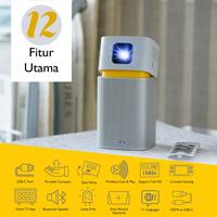 Gambar Mini Wireless Projector BenQ GV1 Portable Bluetooth Speaker USB-C HDMI dari BenQ Official Store Kota Administrasi Jakarta Barat 2 Tokopedia