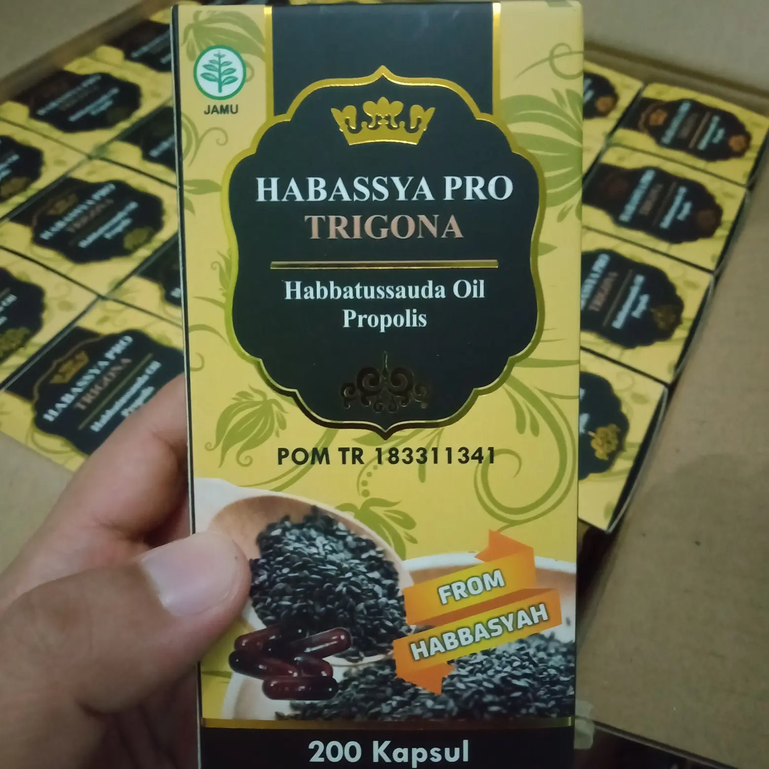 Habbatussauda Oil Extra Propolis Trigona | Habbasya Pro 200Kapsul BPOM