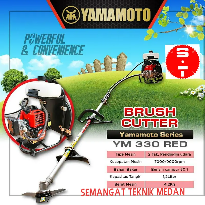 YM330 MESIN POTONG BABAT PANGKAS RUMPUT GRASS CUTTER YAMAMOTO YM 338 0