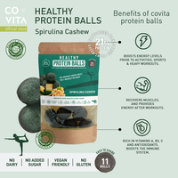Gambar Covita Healthy Protein Balls - Spirulina Cashew - Snack Tanpa Pengawet dari Covita Bali Kab. Badung 2 Tokopedia