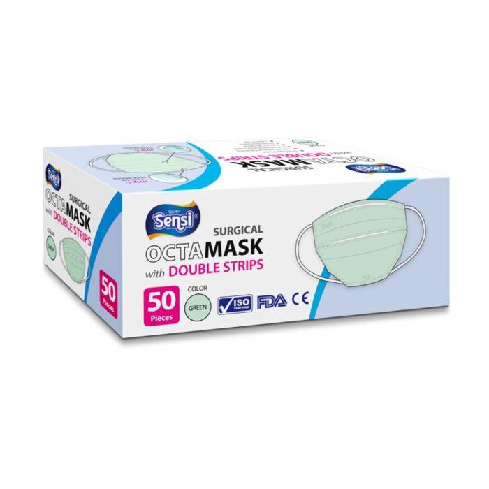 Masker SENSI OCTA MASK with DOUBLE STRIPS isi50 pcs