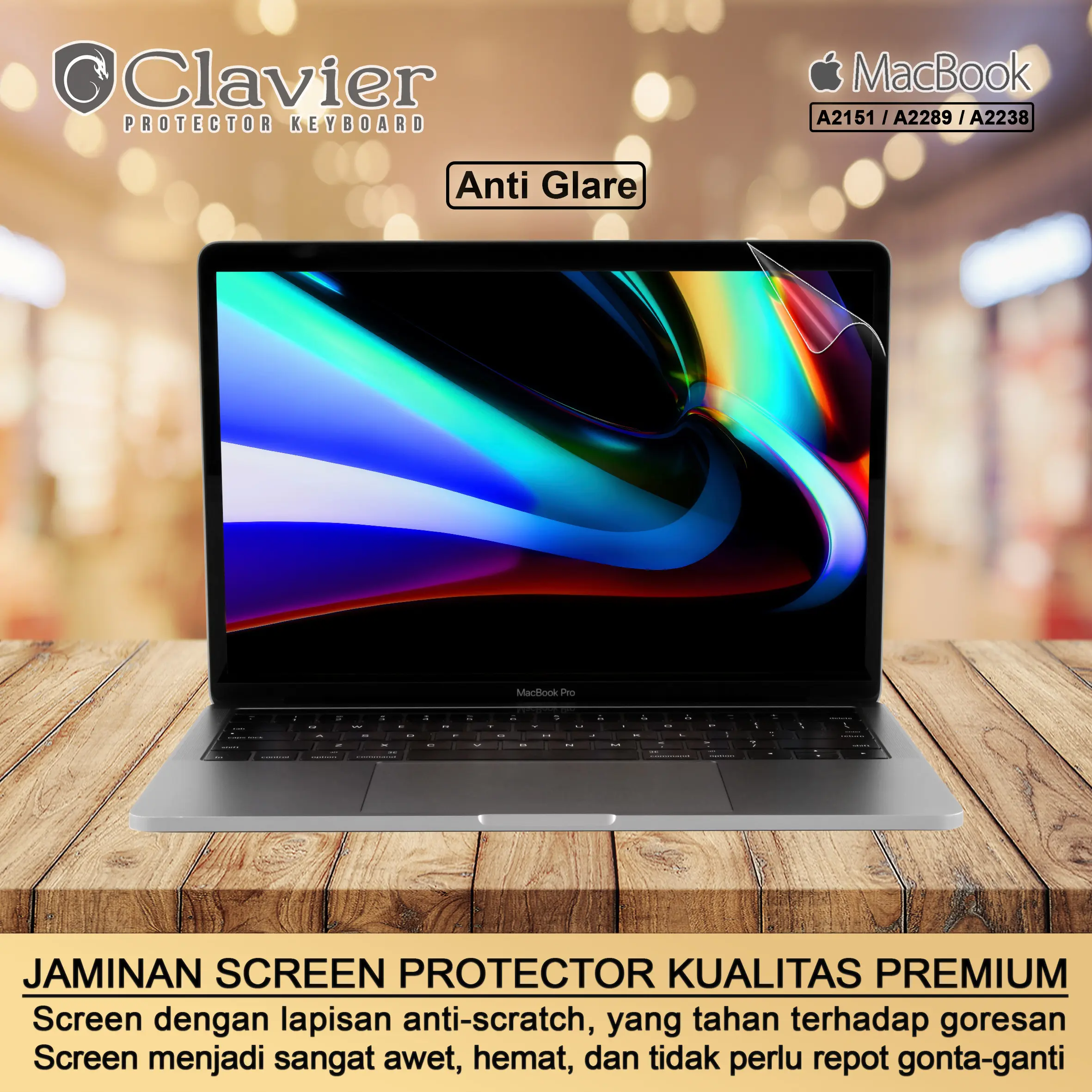 Screen Protector Anti Gores Kompatibel untuk Macbook Pro 13 2020 A2289 MXK62 MXK72 Glar