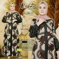 Gambar Baju dress gamis cardi wanita jumbo ld 120 batik katun motif kobes dari tabasama Kota Pekalongan 1 Tokopedia