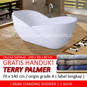 Bathtub Standing VINCENT 180 x 80 x 80 cm dan kran standing