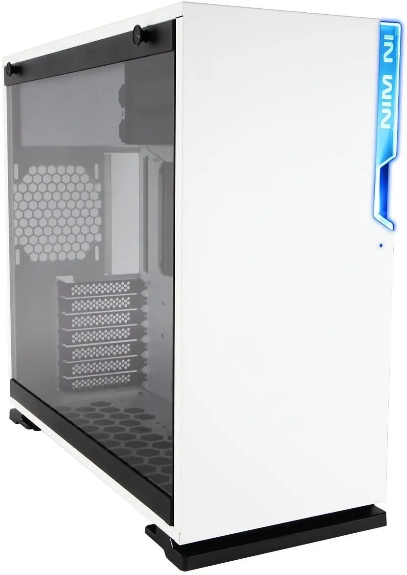 InWin-101 White ATX Mid Tower Gaming Computer Case with Tempered Glas