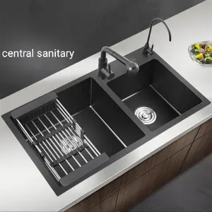 kitchen sink black hitam 8245 model bolzano bak cuci piring stainless