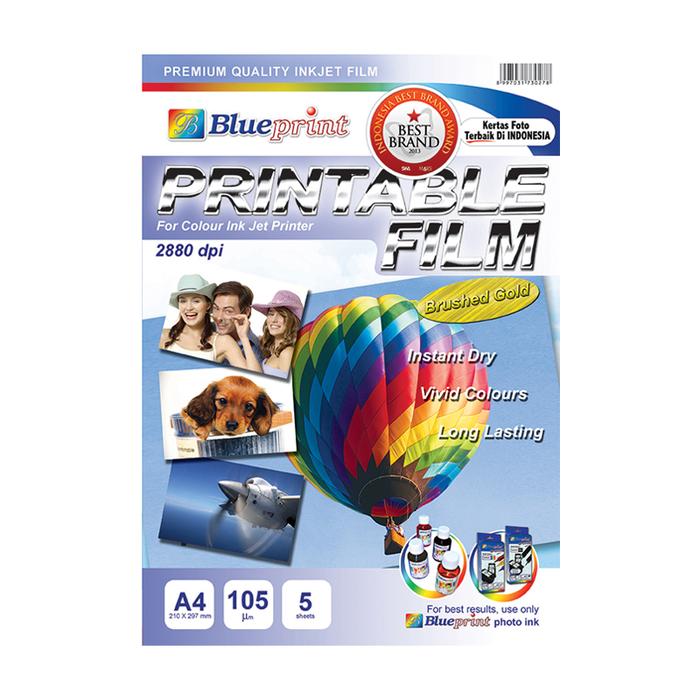 Gambar Blueprint Brushed Gold Printable Film A4 dari Accsupermart Kota Administrasi Jakarta Pusat Tokopedia