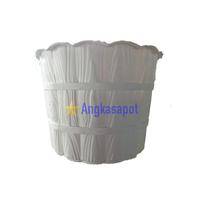 Gambar Pot Bunga Tanaman Kayu 25 cm - Putih dari Angkasapot Kota Tangerang 1 Tokopedia