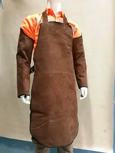Apron safety dada lengan kulit untuk las set murah
