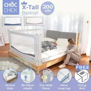 Choc Chick 200cm Extra Tall Pagar Pengaman Ranjang Tidur Anak Bayi
