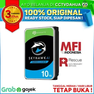 SEAGATE SKYHAWK 10TB 3.5" AI MFI HARDDISK CCTV GARANSI RESMI INDONESIA