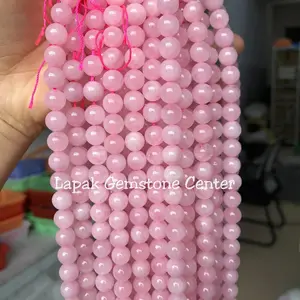 Batu Kristal Rose Quartz Pink Natural Crystal Stone Healing 6mm
