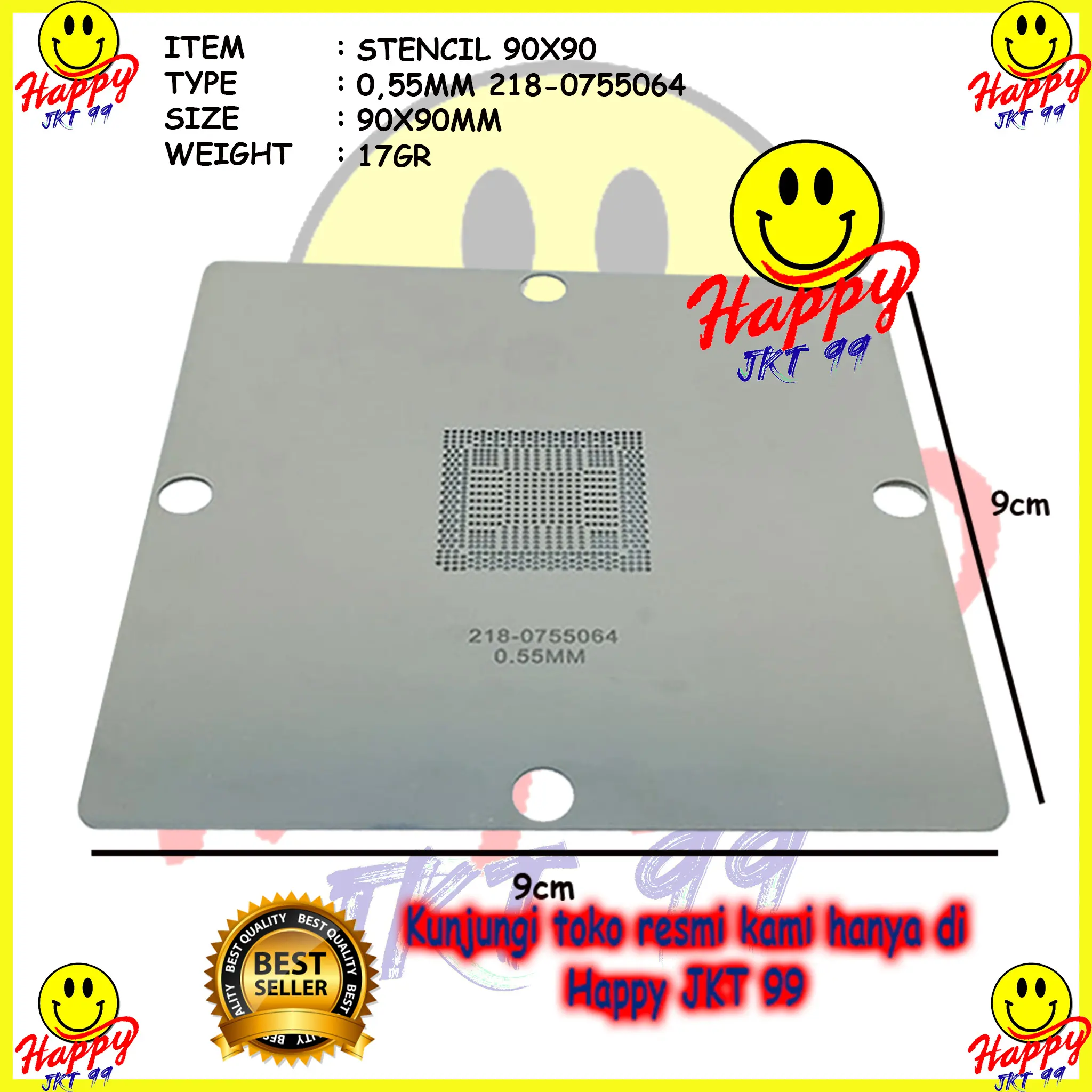 STENCIL 90X90 218-0755097 218-0755064 218-0755046 218-0755042