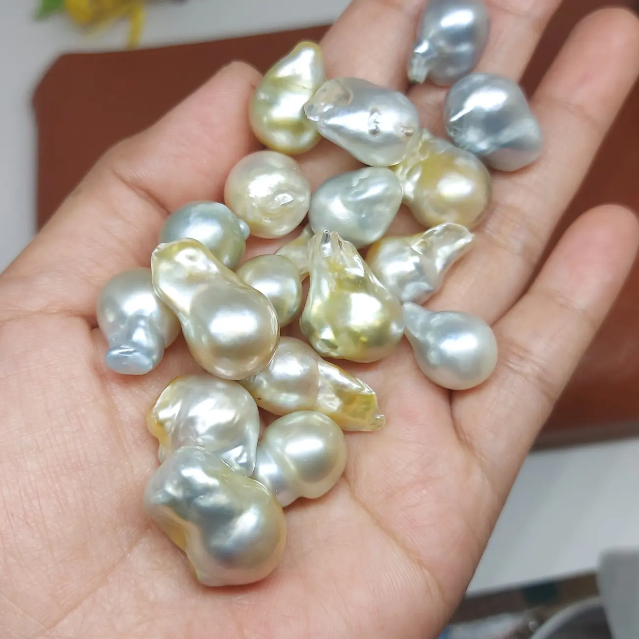butiran mutiara laut baroques original asli lombok