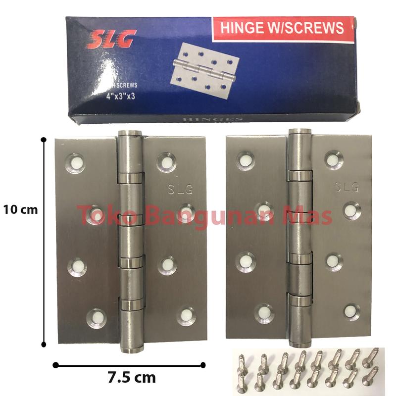 Engsel Tebal SOLIGEN 4" Stainless ENGSEL JENDELA PINTU 4 INCH 1