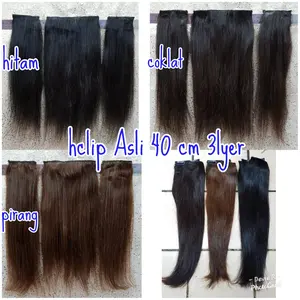 Hairclip 3 Layer Human Hair 40cm