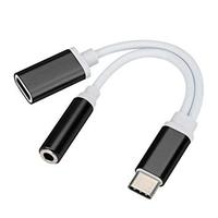 Gambar Adapter 2 in 1 USB Type C to 3.5mm Headphone Audio Aux Jack And Type C dari MENTARI KOMPUTER. Kota Makassar 3 Tokopedia