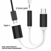 Gambar Adapter 2 in 1 USB Type C to 3.5mm Headphone Audio Aux Jack And Type C dari MENTARI KOMPUTER. Kota Makassar 2 Tokopedia