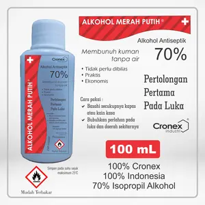 Cronex Alkohol Merah Putih 100ml / Isopropil Alkohol 70%, HARGA GROSIR