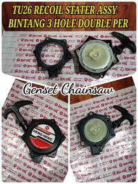 Gambar Recoil Starter statar Tarikan engkol Tu26 3 hole Bintang Double Per dari GENSET CHAINSAW Kota Administrasi Jakarta Barat 1 Tokopedia