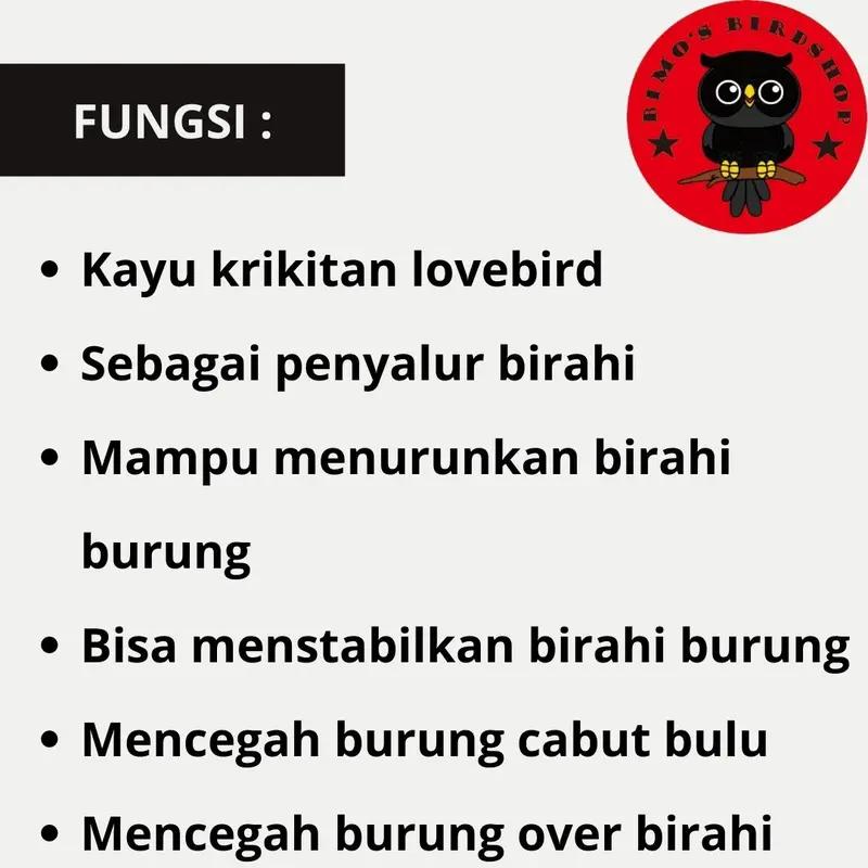 KAYU GIGITAN LOVEBIRD COKOTAN LOVEBIRD KRIKITAN LOVEBIRD 3