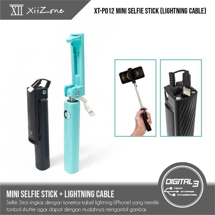 Gambar XT-P12 Selfie Stick Lightning Port iPhone Tongsis iPhone dari Digital 3 Kota Denpasar Tokopedia