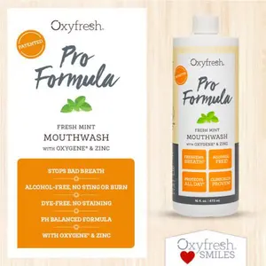 Oxyfresh Mouthwash Menghilangkan Bau Mulut Fresh Mint With Oxygene & Zinc 89 & 473 mL - Original USA