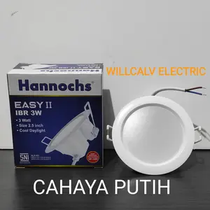 LAMPU DOWNLIGHT LED HANNOCHS EASY 2 3W 3WATT 3 WATT BULAT 2,5 INCHI