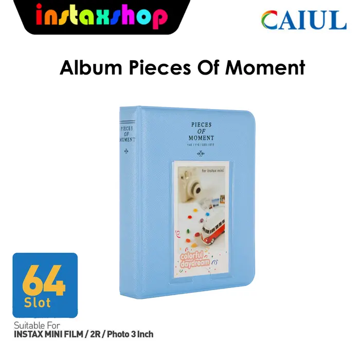 Gambar Album MINI Piece of Moment 64 Foto Fujifilm Instax Mini/Photo 2R - Biru dari Instaxshop Kota Bandung 4 Tokopedia