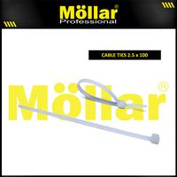 Gambar MOLLAR 89-112 Kabel Ties Putih 2.5 x 100 mm Nylon Cable Tie - 100 pcs dari Mollar Kota Cirebon 5 Tokopedia