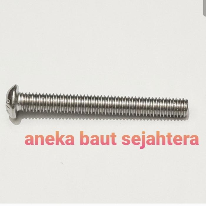 Gambar Baut L Button M8x70 Stainless Steel dari ANEKA BAUT SEJAHTERA Kab. Bekasi Tokopedia