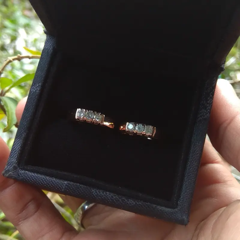 (new) cincin emas fashion wanita motif listring berlian eropa 3pcs 1