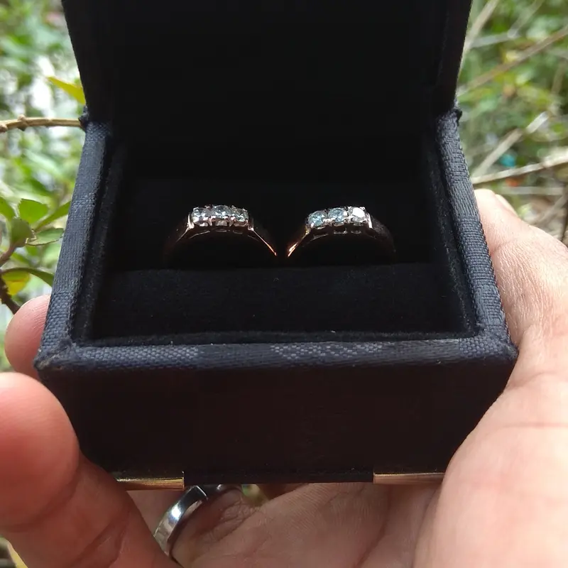 (new) cincin emas fashion wanita motif listring berlian eropa 3pcs 4