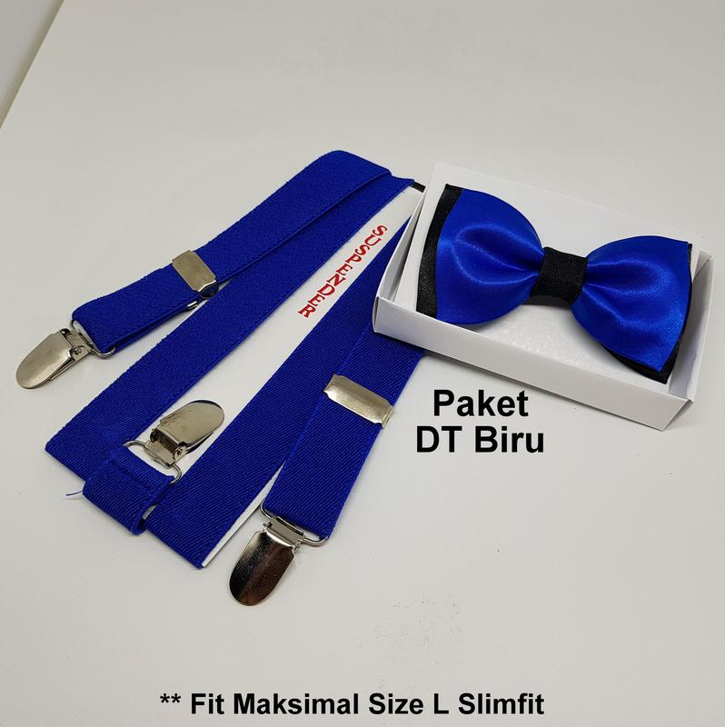 Paket Suspender/Bretel/Tali Jojon 2,5cm + Dasi Kupu Duo Tone Dewasa 3