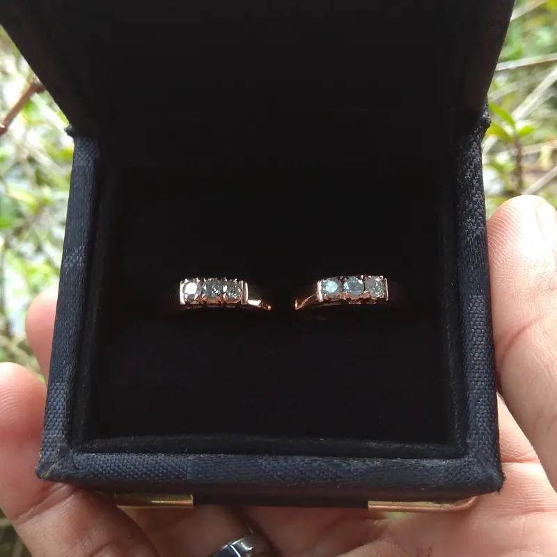 (new) cincin emas fashion wanita motif listring berlian eropa 3pcs 0