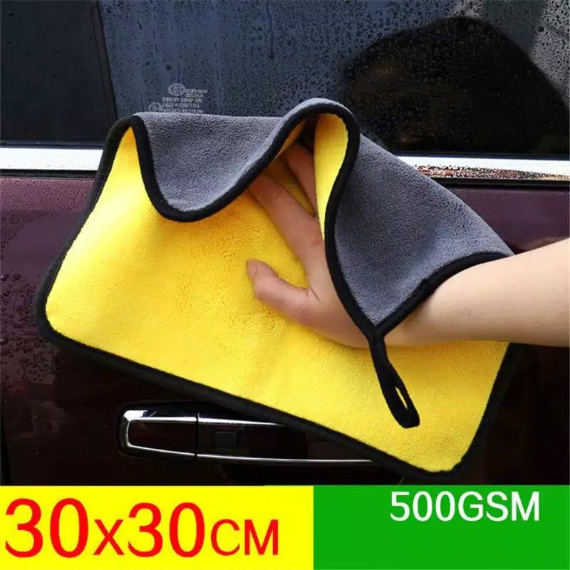 Microfiber Kain Lap 30x30 cm Kain Lap Serbaguna 2 Sisi Halus 500 GSM 1