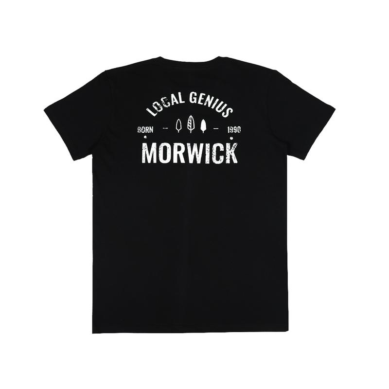 MORWICK - Kaos Short Sleeve Lengan Pendek Pria - Local Genius - Hitam 1