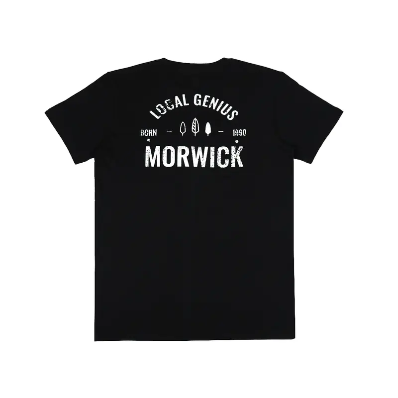 MORWICK - Kaos Short Sleeve Lengan Pendek Pria - Local Genius - Hitam 1