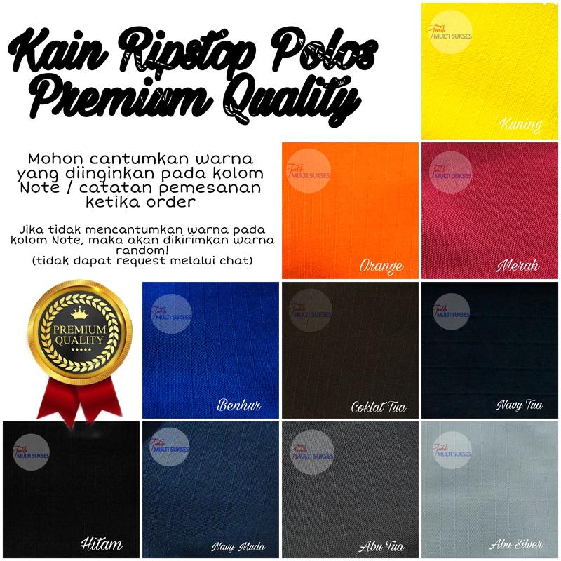 BAHAN KAIN RIPSTOK RIPSTOCK RIPSTOP POLOS WARNA WARNI (YARD) - Shop ...