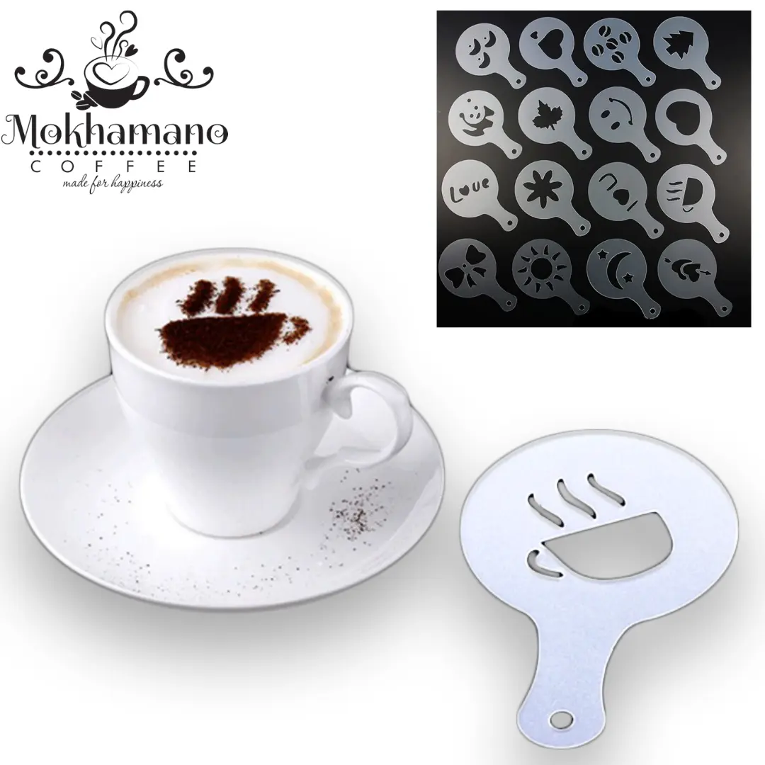 MOKHAMANO CETAKAN FOAM COFFEE CAPPUCINO BUSA LATTE ART 16PCS JNJJYE01