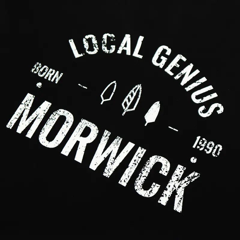 MORWICK - Kaos Short Sleeve Lengan Pendek Pria - Local Genius - Hitam 3