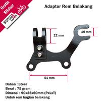 Gambar Adaptor Disc Brake Dudukan Bracket Rem Cakram Sepeda Frame Jadul - Depan dari Sepedalova Kota Serang 3 Tokopedia