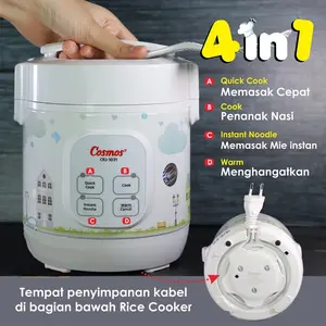 COSMOS RICE COOKER 0.3 ltr CRJ 1031 / CRJ1031 magic com digital mini 4in1 TRAVEL SERIES