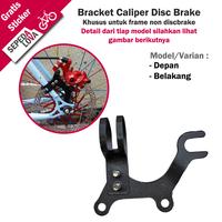 Gambar Adaptor Disc Brake Dudukan Bracket Rem Cakram Sepeda Frame Jadul - Depan dari Sepedalova Kota Serang 1 Tokopedia