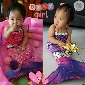 Baju Renang Putri Duyung Kostum Mermaid Baby Bayi Made in Indonesia