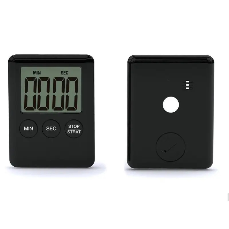 Yoiheng Mini Timer Masak Digital Dapur Minimalist Elegant - Hitam 1