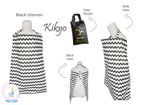 Nursing apron black chevron / celemek menyusui / nursing cover