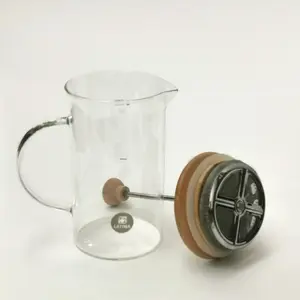 Latina bamboo french press coffee beaker server pot 600ml